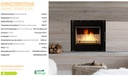 INSERTABLE CHIMENEA LEÑA CANALIZABLE CRISTAL SERIGRAFIADO ELOS 60 VITRUS 6,5kW METLOR