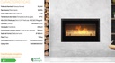 INSERTABLE CHIMENEA LEÑA CANALIZABLE CRISTAL SERIGRAFIADO ELOS 98 7,8kW VITRUS METLOR