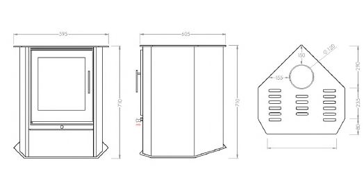 ESTUFA DE LEÑA SLDC RINCON 6kW METLOR