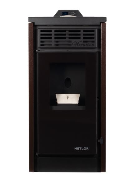 ESTUFA DE PELLES CON VENTILADORES 9,6kW VICENTINA 4 BLANCA METLOR