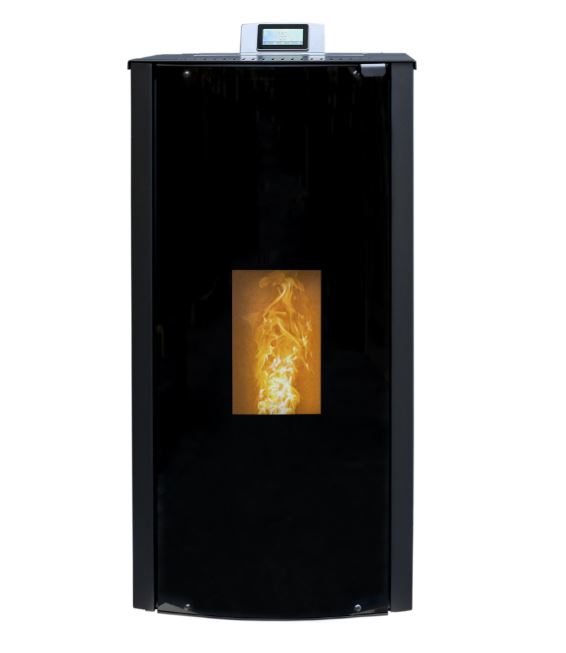 HIDROESTUFA DE PELLETS 24,3kW CRISTAL 24 NEGRA METLOR