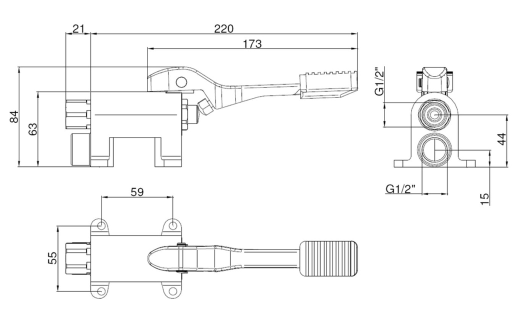 PEDAL 1 AGUA NOFER 07106.2.B