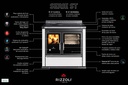 TERMOCOCINA DE LEÑA ST90 Moderna INOX RIZZOLI
