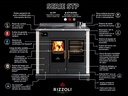 TERMOCOCINA DE LEÑA STP Negra 10,5kW RIZZOLI