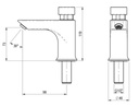 TEMPORIZADOR LAVABO PRESTO XT-L DIMENSIONES