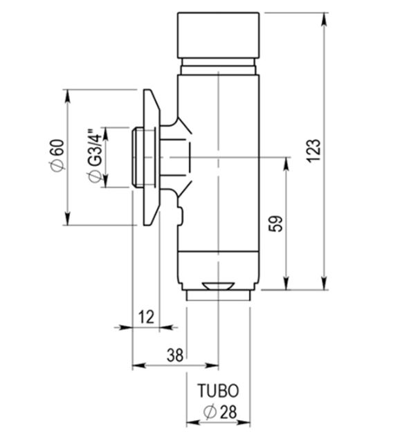 FLUXOMETRO PRESTO XT-I 14209 DIMENSIONES