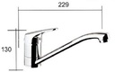 MONOMANDO FREGADERO MESETA HORIZONTAL ALFA DIMENSIONES