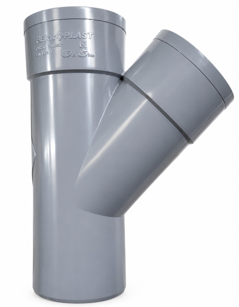 DERIVACIÓN SIMPLE PVC SANITARIO 250x45º