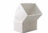 CODO FRONTAL BAJADA CANALÓN 45º RECTANGULAR 100x73 BLANCO