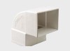 CODO FRONTAL BAJADA CANALÓN 87º RECTANGULAR 100x73 BLANCO