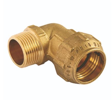 CODO MACHO SYC 40x1,1/4" LATÓN PARA PE