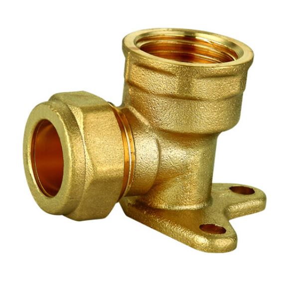 CODO PLACA HERMETO 22x3/4&quot; COMPRESION COBRE