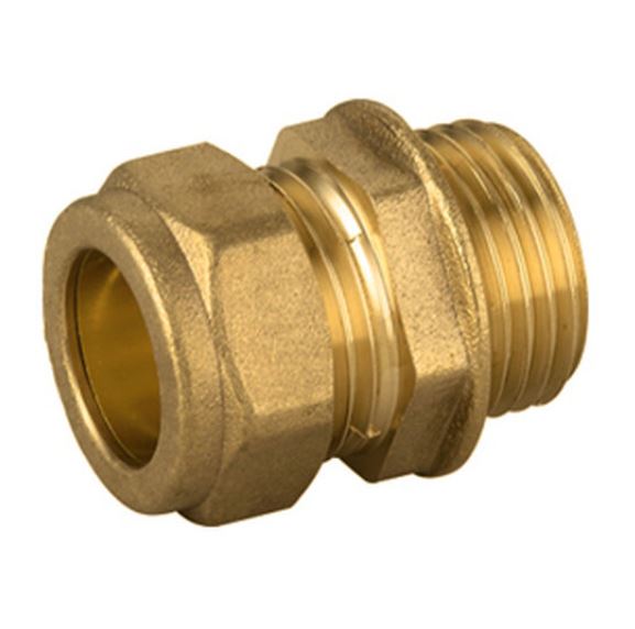 RACOR HERMETO MACHO 14x1/2&quot; COMPRESION COBRE