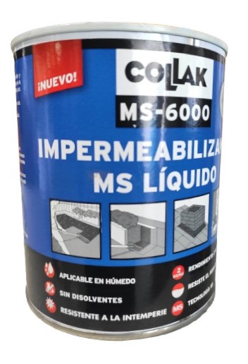 BOTE IMPERMEABILIZANTE LIQUÍDO COLLAK MS-6000 5Kg TEJA