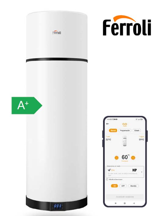 AEROTERMIA - BOMBA DE CALOR ACS EGEA TECH LT MURAL 120L FERROLI
