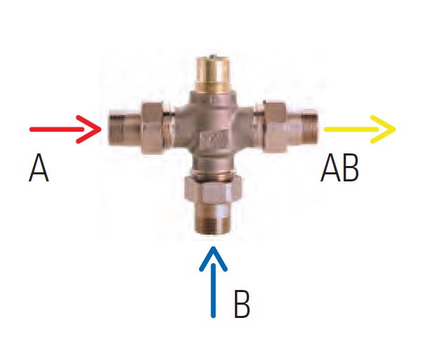 VÁLVULA MEZCLADORA A TRES VÍAS PARA KIT REGULACIÓN ELECTRÓNICA DN 40 - 25 G 1”1/2 H EMMETI