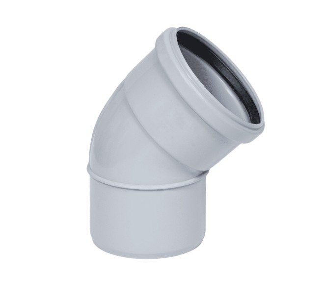 CODO GRIS CON JUNTA 160x45º