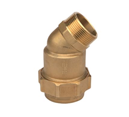 CODO MACHO 45º SYC 32x1" LATÓN PARA PE