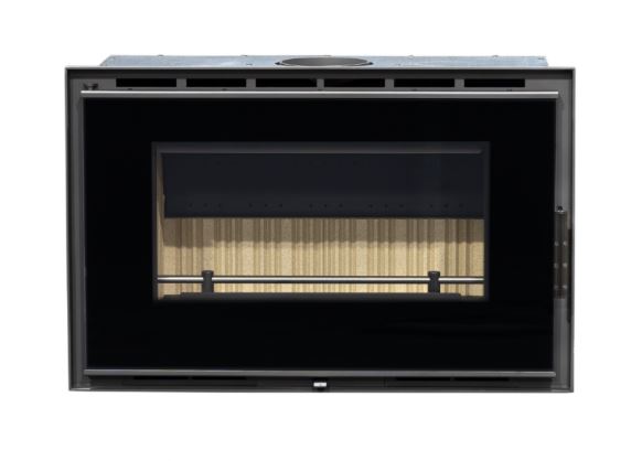 INSERTABLE CHIMENEA LEÑA CANALIZABLE CRISTAL VITRIFICADO ELOS 80 VITRUS 7,8kW METLOR