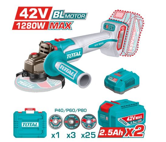 AMOLADORA 115MM BATERIA 42V TAGLI4128112E (S) TOTAL
