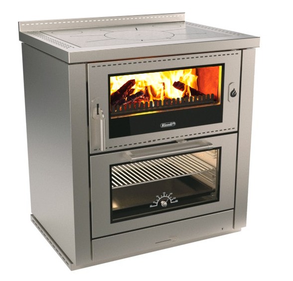 COCINA LEÑA ML80 INOX RIZZOLI