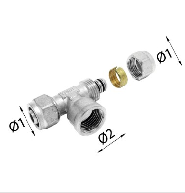TE MULTICAPA COMPRESION HEMBRA Ø16x2-1/2"