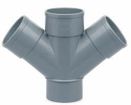 [011120910] DERIVACION DOBLE PLANA PVC SANITARIO 90x67º