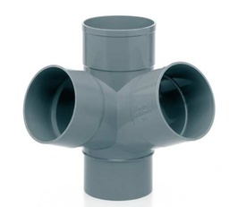 [011131110] DERIVACION DOBLE ESCUADRA PVC SANITARIO 110x67º