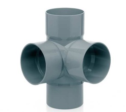 [011131270] DERIVACION DOBLE ESCUADRA PVC SANITARIO 125x87º