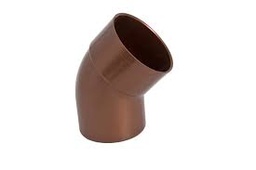 [021403010] CODO CANALON BAJADA PVC COLOR COBRE 90x45º