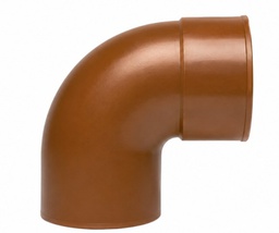 [021403020] CODO CANALON BAJADA PVC COLOR COBRE 90x87º