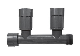 [221V54263] COLECTOR 2 SALIDAS 1” H X 1” M. 2 SALIDAS: 1” H - RAIN BIRD RB1201210