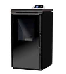 [28381201S] ESTUFA DE PELLETS CON VENTILADORES 6,5kW ADRIANA 6 CRISTAL  NEGRA METLOR