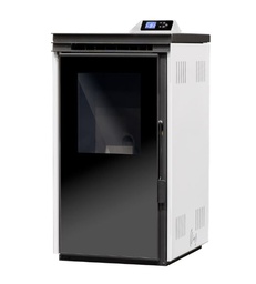 [28381201T] ESTUFA DE PELLETS CON VENTILADORES 6,5kW ADRIANA 6 CRISTAL BLANCO METLOR