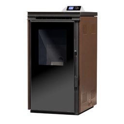 [28381201U] ESTUFA DE PELLETS CON VENTILADORES 6,5kW ADRIANA 6 CRISTAL BRONCE METLOR