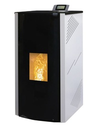 [28381202F] HIDROESTUFA DE PELLETS 18,33kW CRISTAL 18 BLANCA METLOR