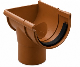 [021402531] BAJADA LATERAL IZQUIERDA CANALÓN PVC COLOR COBRE