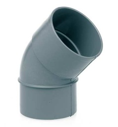[011101129] CODO PVC SANITARIO M-H 110x45º CORTO