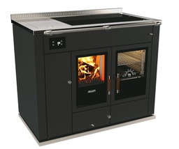 [28380STPA] TERMOCOCINA DE LEÑA STP Negra 10,5kW RIZZOLI